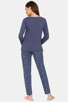Rosaline Starry Nights Knit Cotton Pyjama Set - Ocean Cavern — thumbnail 3